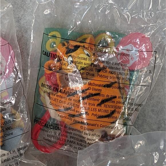 Sealed NIP 2000 McDonald's Happy Meal Toys Winnie the Pooh Set of 5 - Picture 8 of 8